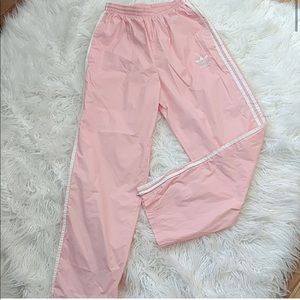 Vintage pink Adidas windbreaker pants